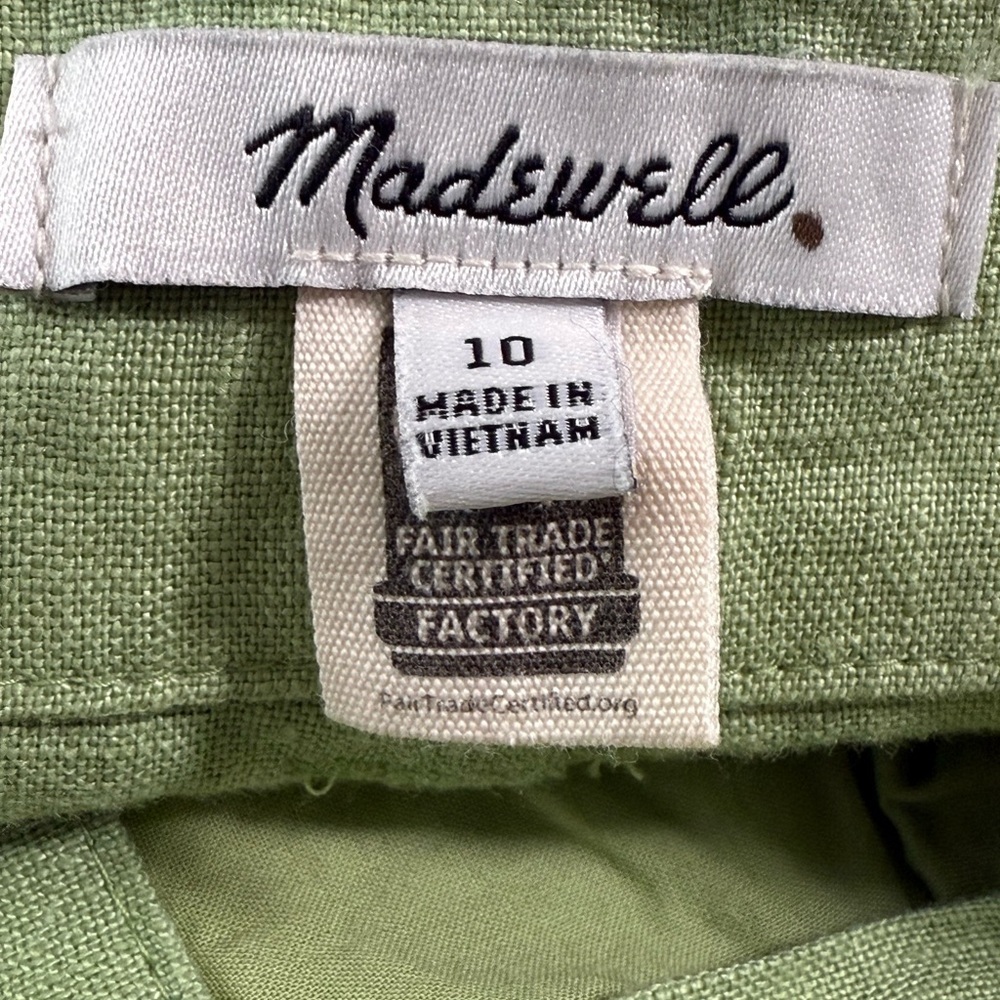 Madewell 100% Linen Seedling Drawstring Shorts Womens Sz 10 - Picture 8 of 8
